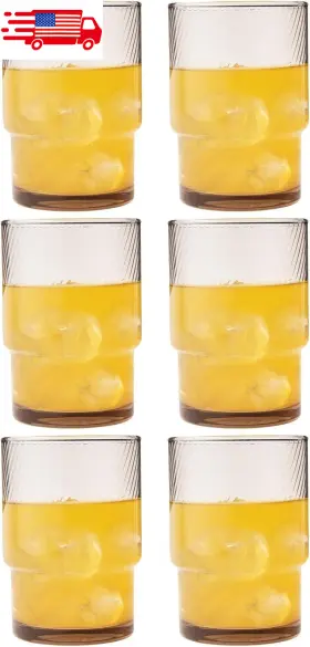 00446hs-esl  Toyo Sasaki Glass 6 Count Pack Of 1 Earth Smoke Light 8.5 Fl Oz 250 Ml