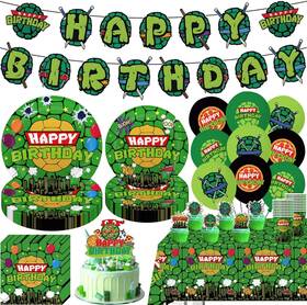 0814 104pcs Birthday Decorations Tableware Set For 20 Guests Include Banner Paper Pl