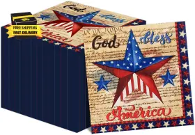 123 313043623694 50 Pack 4th Of July Cocktail Napkins 5 X Inch Americana Stars Paper Pa