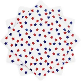 123 313049610636 Patriotic Party Supplies 4th Of July Paper Napkins 60count 6.5 X Inch Americ