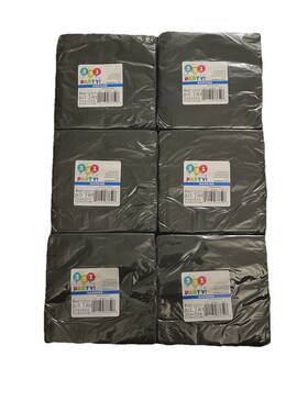 321 Party 011179338528 120 Count Black Cocktail Napkins 2 Ply High Quality Beverage Napkins. New