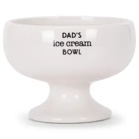 47th & Main 886083903236 Glossy White Ice Cream Bowl 1-count Dads
