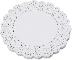 551326 1 150 Pcs White Lace Paper Doilies 4.5 Inch Round Disposable P