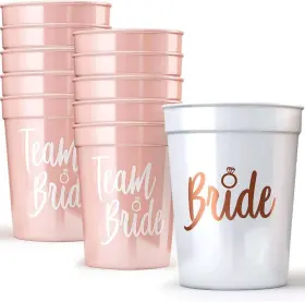A3 Direct 807267000459 Team Bride Bachelorette Party Cups - Cup And Bridesmaid