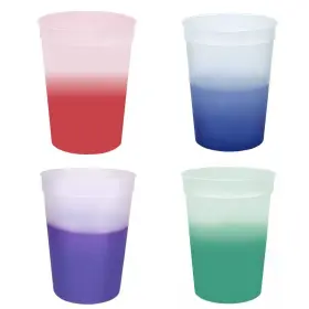 Aakron 089045000619 12oz Color Changing Stadium Cup Durable Plastic Cups Bpa Free Reacting To