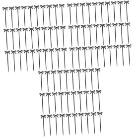 919uct04z55q13turxu Aboofan 90 Pcs Fruit Fork Plastic Picks Kids Food Skewers Black Toothpick