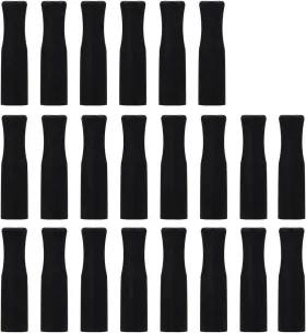 Accmor 313056928953 22pcs Reusable Straws Tips Silicone Straw Black Food Grade Co