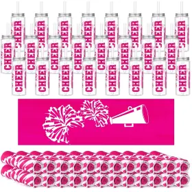 Tur-acellegic-0022 Acellegic 48 Pcs Cheerleader Gift Bulk Cheerleading Plastic Tumbler Cheer Team Cooling