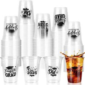 Acpopbm Graduation-60cups Graduation Cups 16 Oz 3.9 Inches W X 4.8 H Black