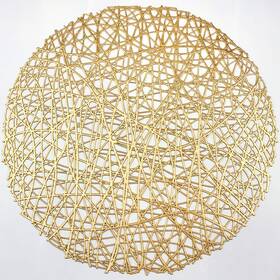 Adasbridal Wwr10180-usc1 Gold Round Placemats For Dinner Table Set Of 6 Metallic 6pcs A1/round/gold