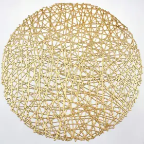 Wwr10180-usc1 Adasbridal Gold Round Placemats For Dinner Table Set Of 6 Metallic 6pcs A1/round/gold