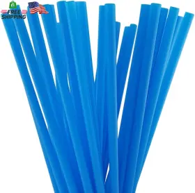 Admiring 313022391309 10 Inch Plastic Drinking Straw 250 Pcs X 0.28 Blue