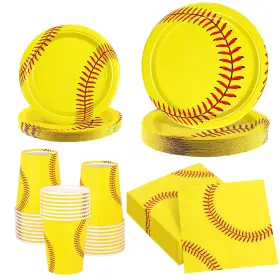 Ax1891 Adxco 120 Pieces Softball Birthday Party Supplies Include 48 Paper Napkins 24