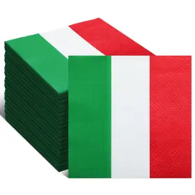 Xix-affrolling-0902 Affrolling 50 Pcs Italian Napkins Bulk Red White Green Luncheon Cocktail Napk