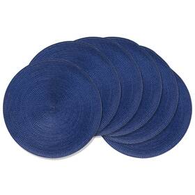 Ahhfsmei 783971518650 Round Placemats Set Of 6 Heat 15 Inches Navy Blue