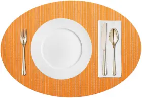 Placemats01 Ahhfsmei Placemats For Dining Table Woven 18.8 X 13 Inches Set Of 6 Orange