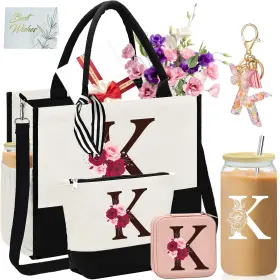 Aiheart 785179196029 Christmas Gifts For Women Birthday Gift Initial K Black