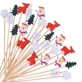 Aipnun 762409245641 Christmas Cocktail Picks 100pcs Food Toothpicks For Appetizer