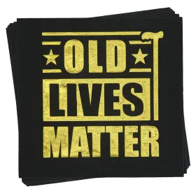 Aisosiks 722772959682 Old Lives Matter Napkins Funny Birthday For Men Women 30th 40th 50t