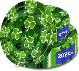 Patrick-2 Aixuler Cp-40st-2 St Patricks Day 40pcs Disposable Paper Plates Including 20pcs