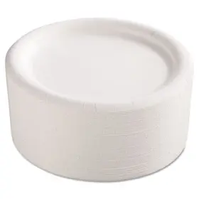 Ajm 076955732709 Premium Coated Paper Plates 9 Inch Dia White 125/pack 4 Packs/carton