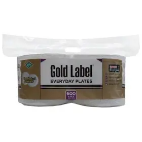 Ajm 076955774440 Gold Label Everyday Paper Plates 9 Inch 600 Count