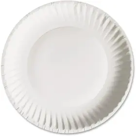 Ajmpp6gre Ajm Box Of 1 000 Plates - Green Label Paper 6 White 16165