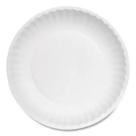 Ajm Packaging Corporation 076955700289 Paper Plates 6 Inch Dia White 100 Bulk Pack 10 Packs/ Carton