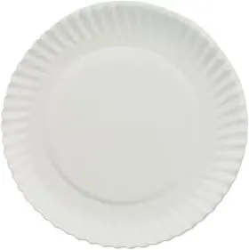 Pp6grewh Ajm Packaging White Paper Plates 6-inch Dia 100/bag Medium