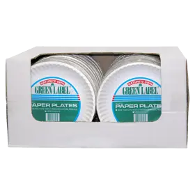 Pp9gra Ajm Paper Plates Uncoated 9 Inch Plate 1200/ct White