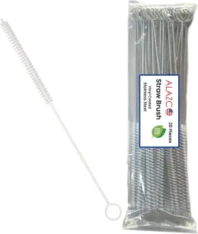 Az20sbssw Alazco 20 Xl Straw Cleaner Brushes 12 Inch Long 3/8 Wide Flexible Handle