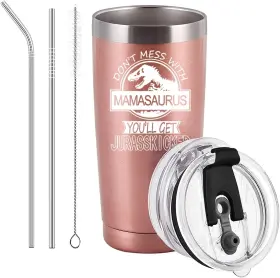 Aletege 768571856746 Mamasaurus Tumbler Donftt Mess With 1 Count Pack Of Rose Gold