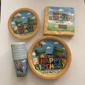 Algasan 748743648324 Super Mario Party Supplies For Kids Birthday Bros