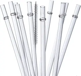 Alink 781573852554 10.5 In Tritan Hard Plastic Clear Straws Long Inch