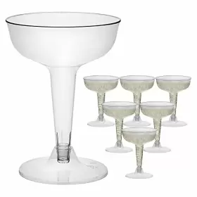 Atb-999fc2p4-8pks Alltopbargains Pack Of 160 Disposable Clear Plastic Wine Champagne Flutes 4 Oz For Wedding Pa