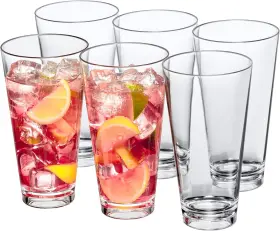 Aa-0245 Amazing Abby Serenity - 24-ounce Plastic Tumblers 6 Count Pack Of 1 Clear