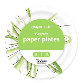 Amazon Basics 076955775423 Everyday Disposable Paper Plates 10 150 Count Pack Of 1