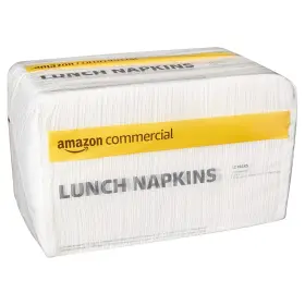 Sofi-067 Amazoncommercial 840095804240 1-ply White Lunch Napkins Bulk 12 Packs