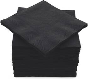 Amcrate 313051995943 100 Pack Black Beverage Napkins Big Party 2 Ply Ideal For Wedding