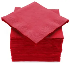 43235-74669 Amcrate 100 Pack Red Beverage Napkins Big Party 2 Ply Ideal 5 Inch