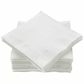 Amcrate 811902036550 Big Party Pack 100 Count White Beverage Napkins - Ideal For Wedding B