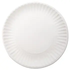 Ame Dessence 638921401844 100 Pack9 Inch Disposable Paper Plates 9 Uncoated White Bulk Plate L