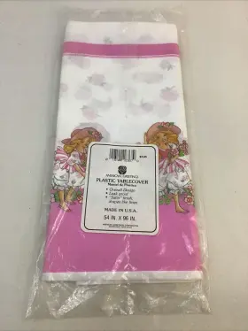 American Greetings 018100163679 Peppermint Rose Plastic Table Cover 54 Inch X 96 New