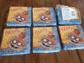 American Greetings 018100358150 Vintage 90s Rugrats Party Napkins 6 Packs - 16 Count Birthday