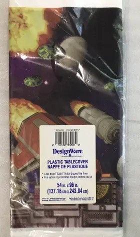 American Greetings 018100360030 Agc Space Invaders Party Tablecover Table Cloth 54 Inch X 96 Designware Vintage New