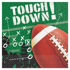 American Greetings 048419987239 Tailgates And Touchdowns Multicolor Luncheon Napkins - 6.5 Inch Pack Of 125 Pre