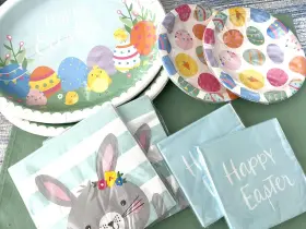 American Greetings 059584379552 Easter Plates Lot Paper / Napkins New And Sealed
