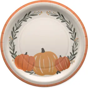 American Greetings 605030808666 36-count 10 Inch Paper Dinner Plates Fall Leaves Thanksgivin