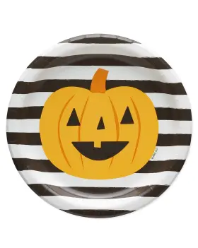 American Greetings 605030895550 Ings 36count 7 Inch Paper Dessert Plates Pumpkin Halloween Party Supplies