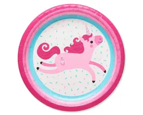 6378060 American Greetings Tamerican Unicorn Party Supplies Paper Dinner Plates 40count